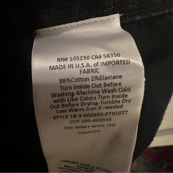 NWOT Current Elliot The Wray Faded Flared Jeans In Charcoal Size 28 reg $434 - Picture 6 of 7